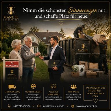 Räumung nach Mieterwechsel  Besenrein übergeben Wohnung besenrein räumen Haushaltsauflösung Emsdetten Manuel Enterprises Manuelent.de Hausha