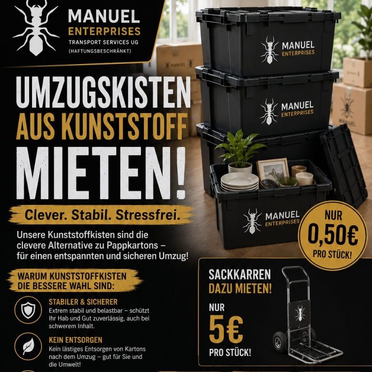 Für 0,50€: Umzugskisten Statt Umzugskartons Mieten Rheine Steinfurt Salzbergen Emsland Umzugsunternehmen Robuste Umzugskisten aus Kunststoff